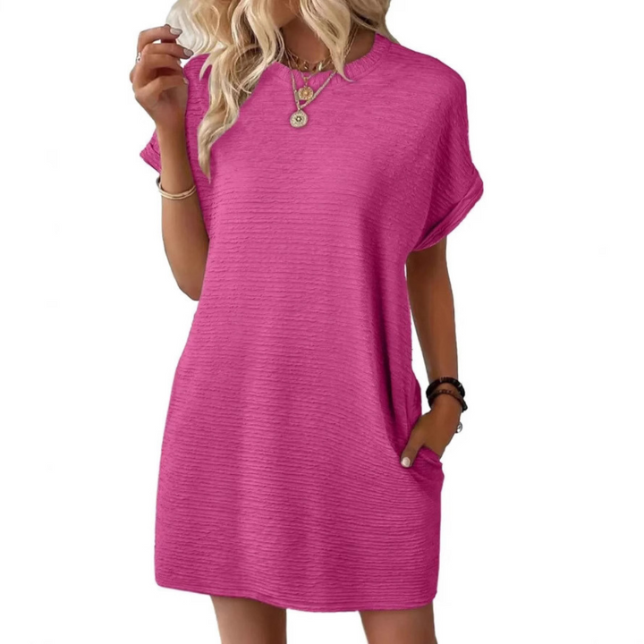 TASHA™ – Casual Minimalist Round Neck Summer Dress