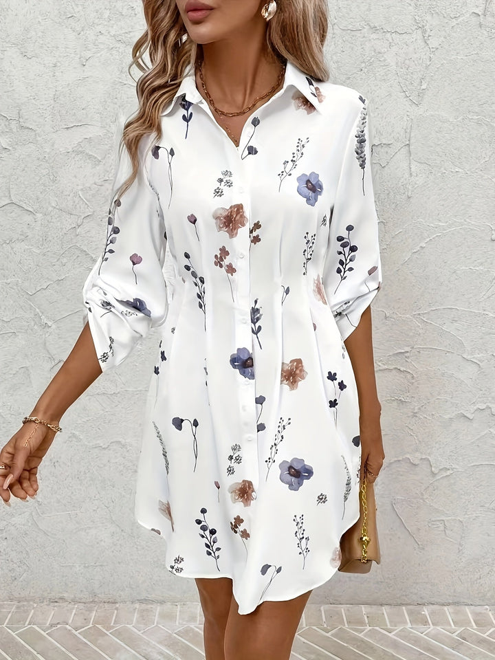 Ellis™ Elegant Floral Print Blouse Dress