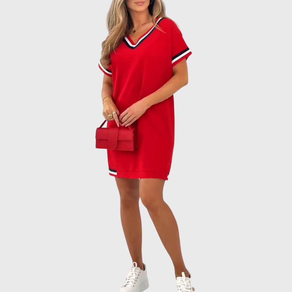 Cassidy-Comfort dress with short sleeves