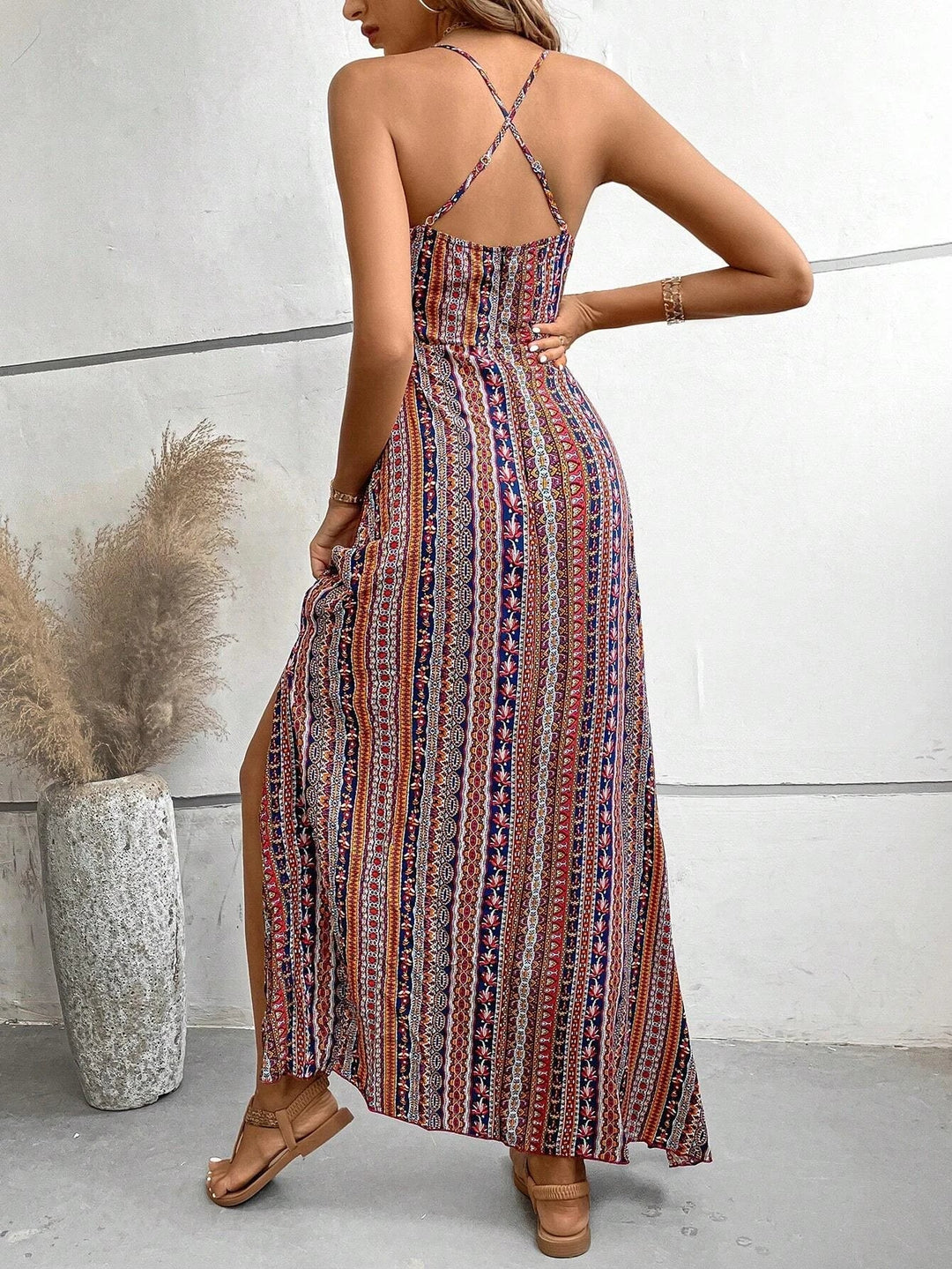 Hanna™ - Ethnic Backless Dress